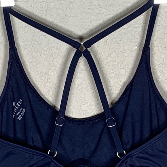 NWT Athleta 32 D/DD Blue Blousy Tankini Top Swim Surf Paddle Bra - Picture 4 of 4